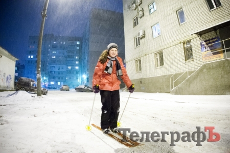 "ТелеграфЪ" зафиксировал первого лыжника :)