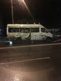 В Кременчуге на Молодёжном перевернулась маршрутка