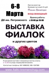 6-8 марта. Выставка фиалок в Кременчуге