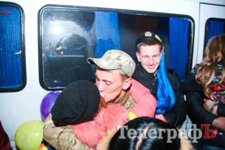 Кременчужане встретили защитников – демобилизованых бойцов