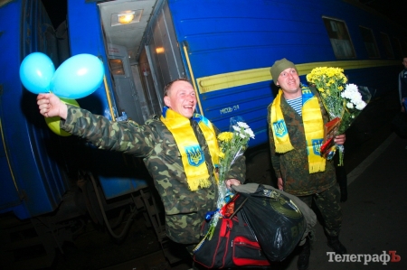 Вчерашняя встреча бойцов в Кременчуге