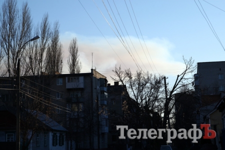 Вокруг Кременчуга горит камыш типа тростник