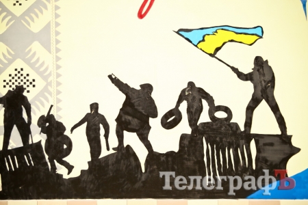 В Кременчуге вандалы испортили обновленное граффити с Шевченко