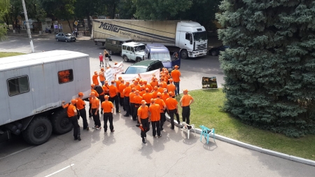 В Кременчуге из-за пикета "Укртатнафты" образовалась пробка