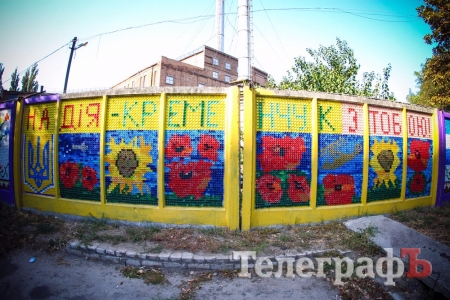 Кременчуцьку мозаїку з пластикових кришечок занесли до рекорду