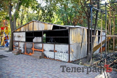 Аттракционы в Приднепровском парке подожгли - погиб ёжик