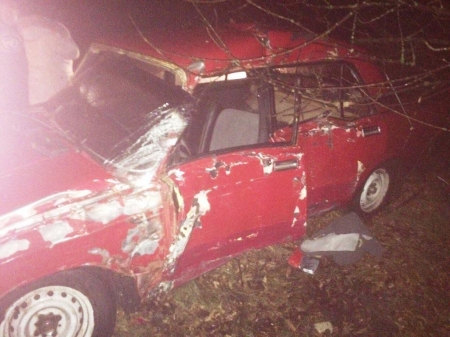 Семья кременчужан на ВАЗе съехала с дороги – 9-летний ребёнок в реанимации