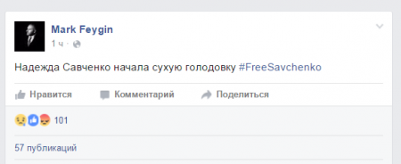 Савченко почала сухе голодування, - адвокат Фейгін Савченко почала сухе голодування, - адвокат Фейгін