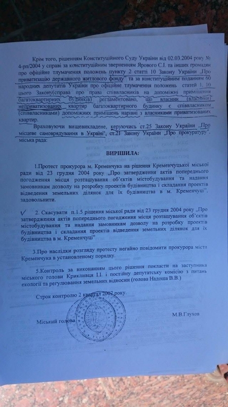 Борьба кременчужан со стройкой возле их дома грозит им взысканием в 44 тыс грн