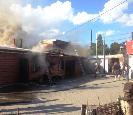 В Кременчуге горела баня