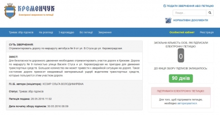 Кременчужане снова просят мэра о ремонте крюковских дорог