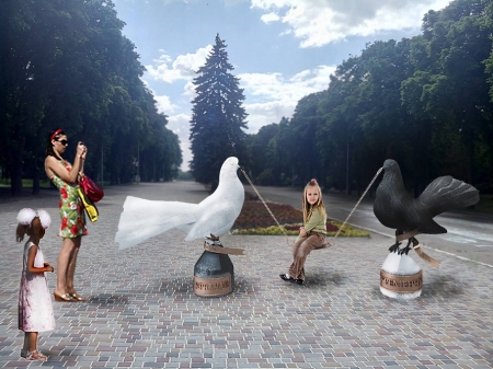 Каким будет памятник голубям в Кременчуге - выбирайте!