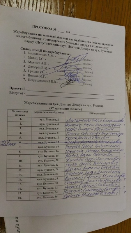 Парк «Депутатський» розділили серед учасників бойових дій