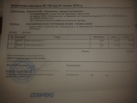 Волонтери «Телеграфа» передали допомогу на передову. Дякуємо всім небайдужим!