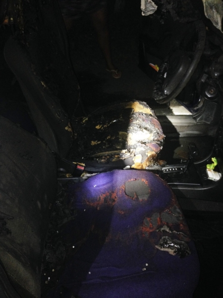 В Кременчуге горел Opel Kadett