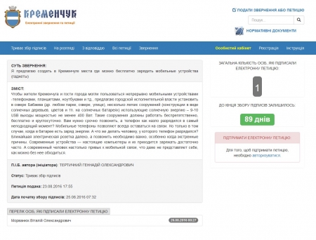 Мэра ну очень просят о «Солнечных деревьях»: кременчужанин создал сразу две петиции