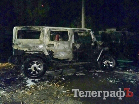 В Кременчуге на штрафстоянке сгорел тот самый Hummer