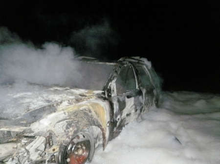 На Полтавщине в машине сгорел человек