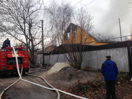 В Кременчуге горела крыша частного дома