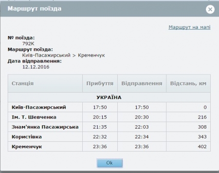Новый поезд из Кременчуга в Киев — туда дольше, чем обратно