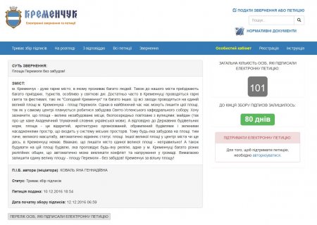 Релігійне питання змусило кременчужан згадати про петиції