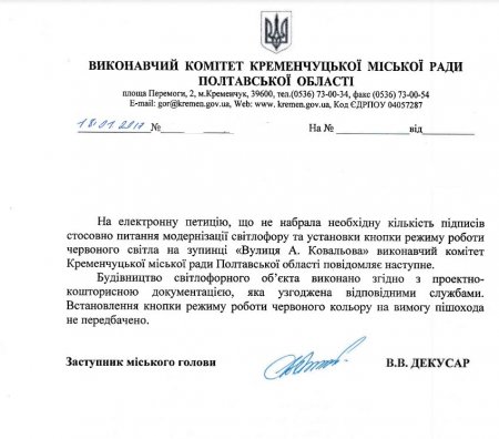 Чьё мнение важнее – обычного кременчужанина или депутата? Эксперимент над светофором с кнопкой