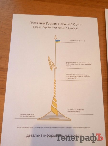 Як може виглядати пам'ятник Героям Небесної сотні у Кременчуці