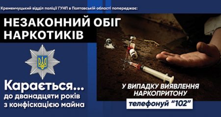 «До 12 лет с конфискацией»: Кременчугская полиция разместила на улицах города предупреждающие бигборды