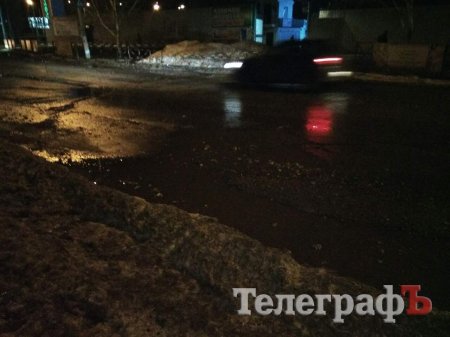 Кременчужанин «поймал яму» под лужей и хочет привлечь к ответственности дорожников