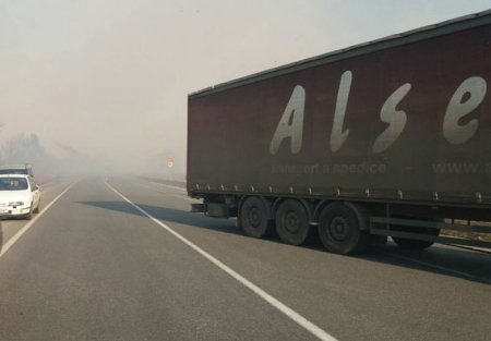 На Полтавщине на трассе из-за задымленности столкнулось 7 автомобилей