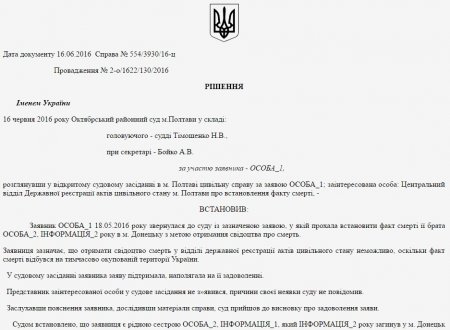 Суд Полтави назвав Донецьк містом у складі «ДНР»