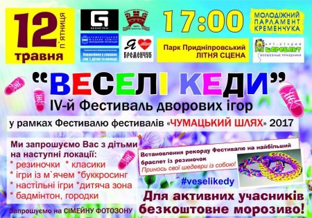 12 травня. Кременчук перевзується у «Веселі кеди»