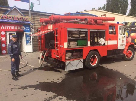 В Кременчуге горела аптека на Молодёжном