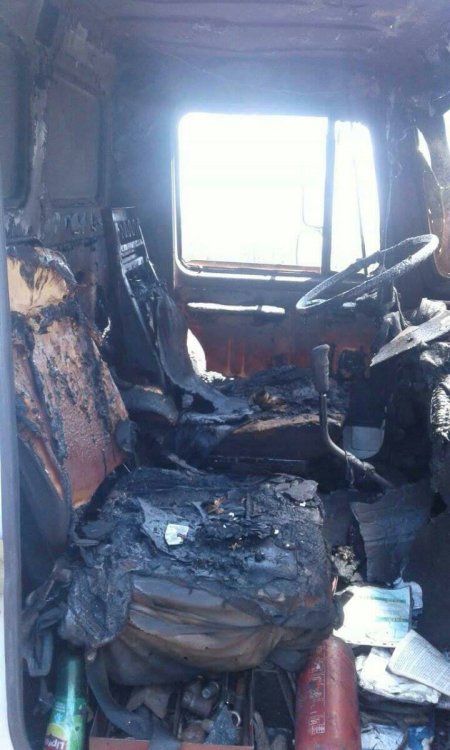 В Кременчуге загорелся самосвал «ГАЗ»