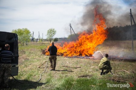 На выходных вокруг Кременчуга вспыхивали лесные пожары