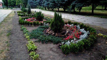 Фотофакт: у парку «Крюківський» з'явились нові барвисті квітники