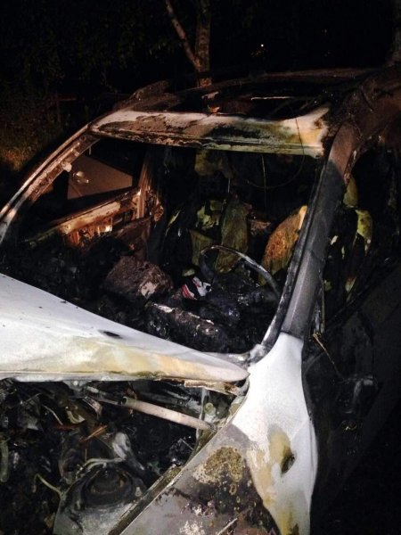 В Кременчуге на Раковке горел Subaru Forester