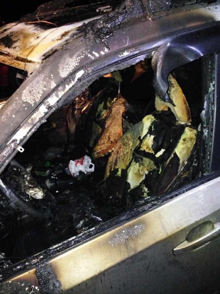 В Кременчуге на Раковке горел Subaru Forester