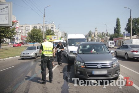 В Кременчуге на электростанции столкнулись три автомобиля