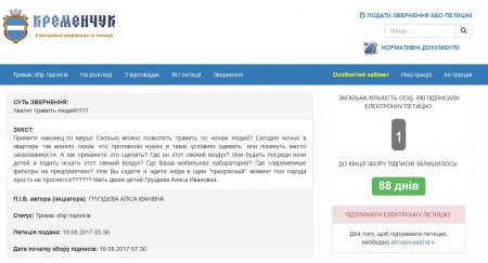 Мать двоих детей просит мэра Кременчуга перестать травить людей