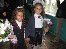 Первое сентября, первый класс, первый осенний дождь