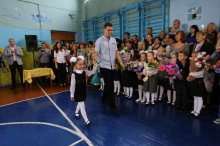 Первое сентября, первый класс, первый осенний дождь