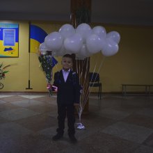 Первое сентября, первый класс, первый осенний дождь