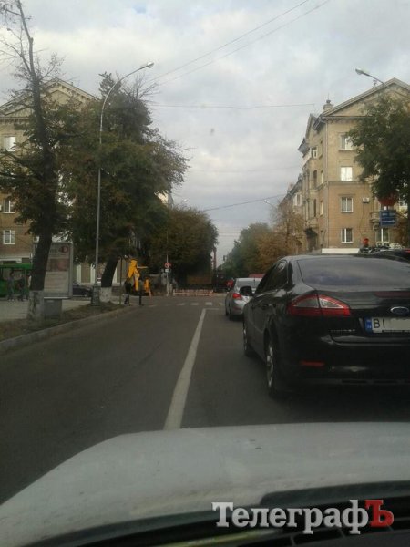 Фотофакт: в центре Кременчуга пробка