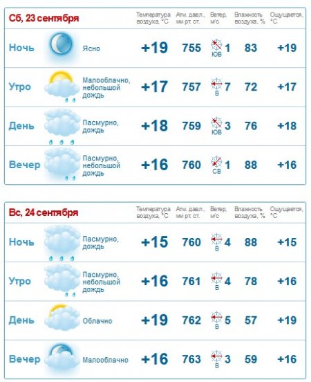 На выходных в Кременчуге будет дождливо и ветренно