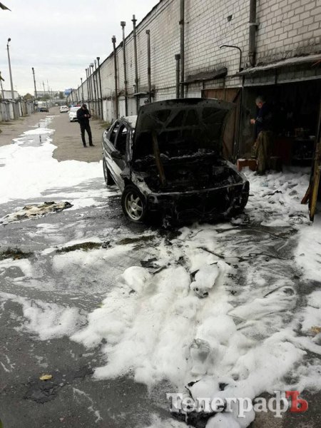 В Кременчуге в гараже сгорела машина