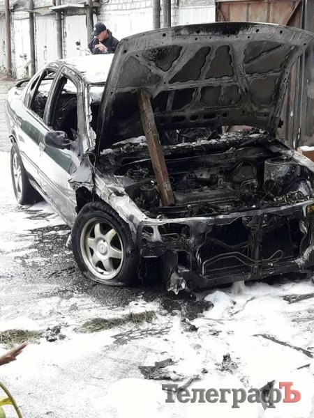 В Кременчуге в гараже сгорела машина