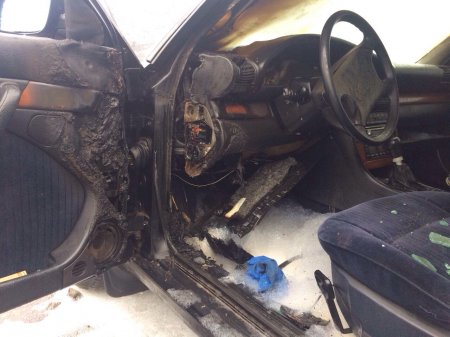 В Кременчуге горел ещё один автомобиль Audi – на стоянке