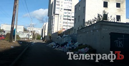 В Кременчуге на улице вместо первого снега выпал первый мусор
