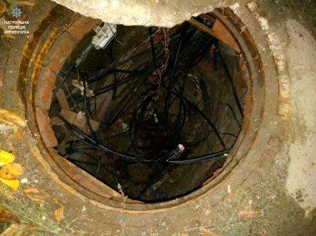 Кременчугские патрульные задержали кабельных воров с тесаком